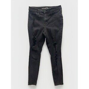 Universal Thread High Rise Jegging Jeans Women's 8/29R Black 5-Pocket Distressed